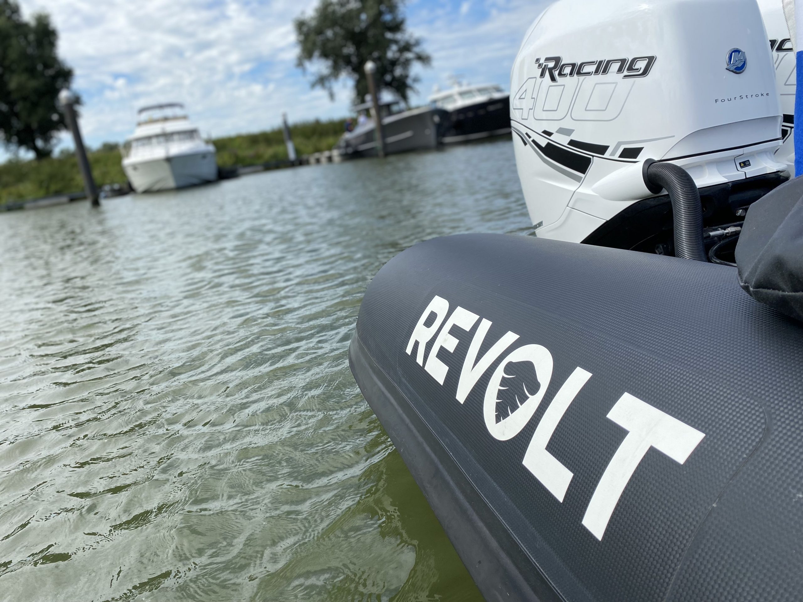 Rib Revolt Sport 950 with twin Mercury 400hp